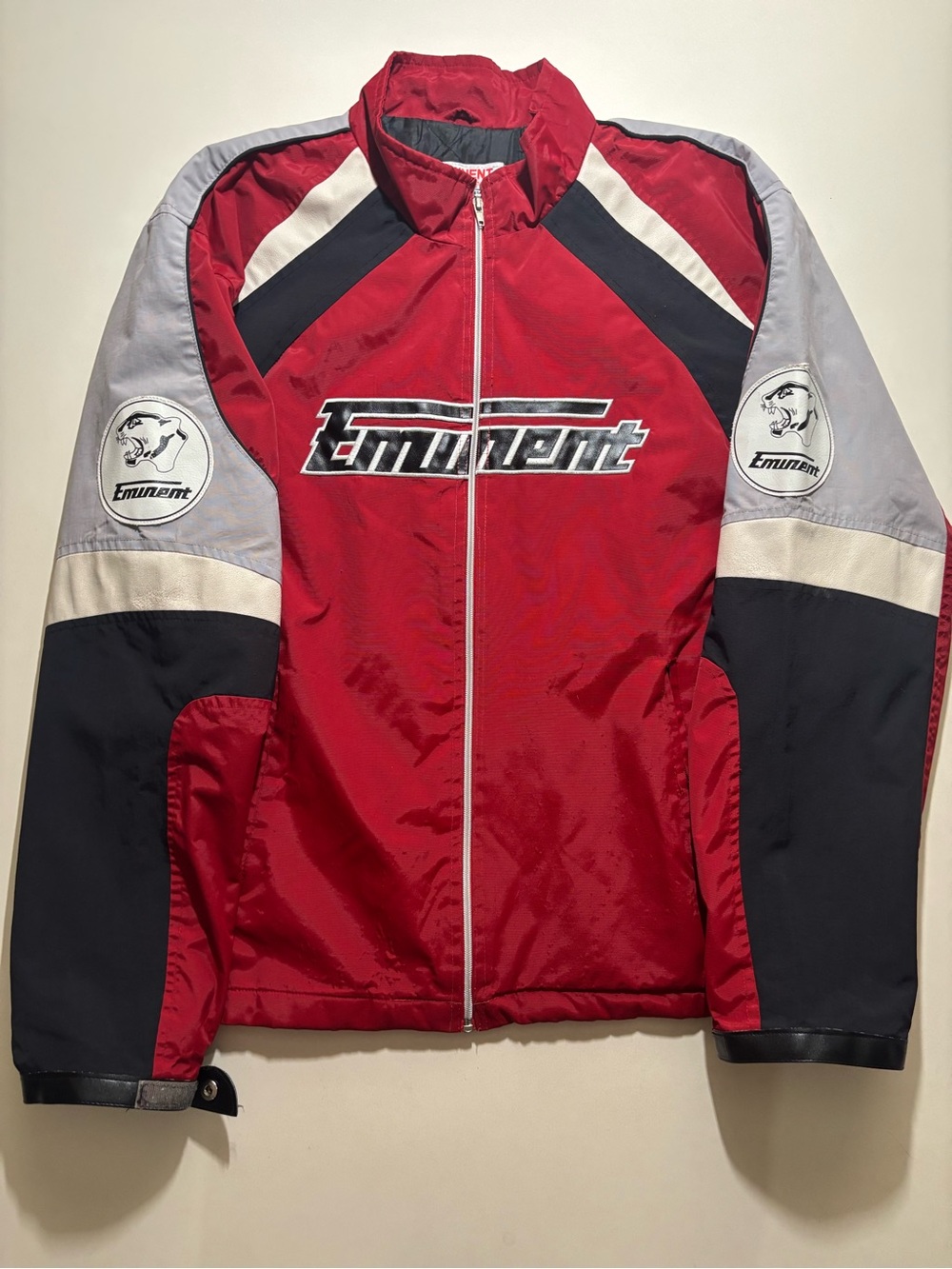 Eminent sports wear, racing style embroidered panther jacket
